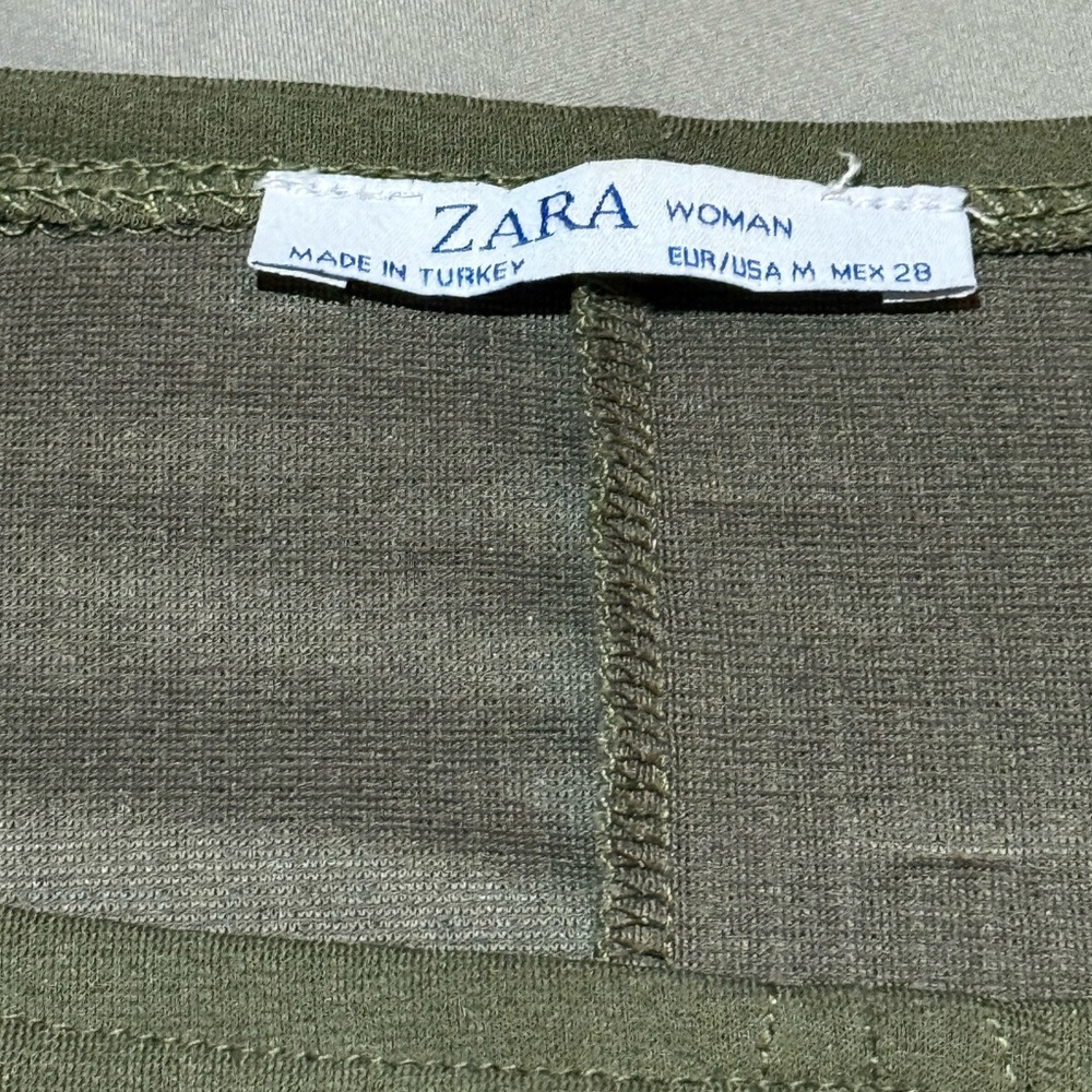 Zara Woman Ribbed Green Blouse 💚 - Picture 4 of 5
